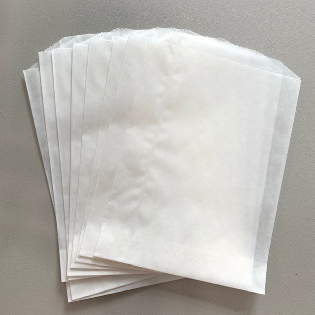 Glassine Bags - Frosted - 10 Pack - Large 5.75"x7.75"