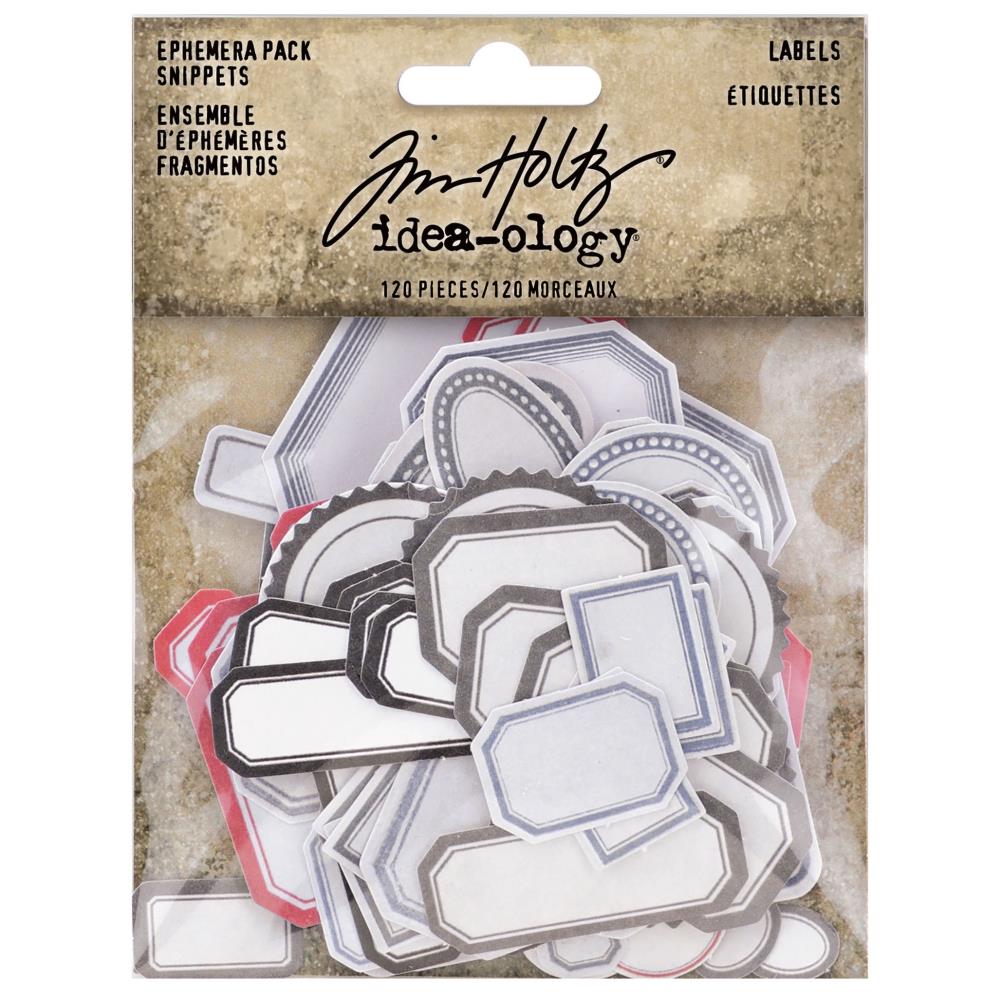 TIM HOLTZ Idea-Ology Ephemera 120/Pkg - SNIPPETS LABELS