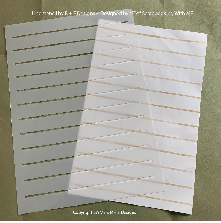 SWME & BE Line Stencil ~ Overall Size is 9"x 5 3/4" ~ perfect for journal pages