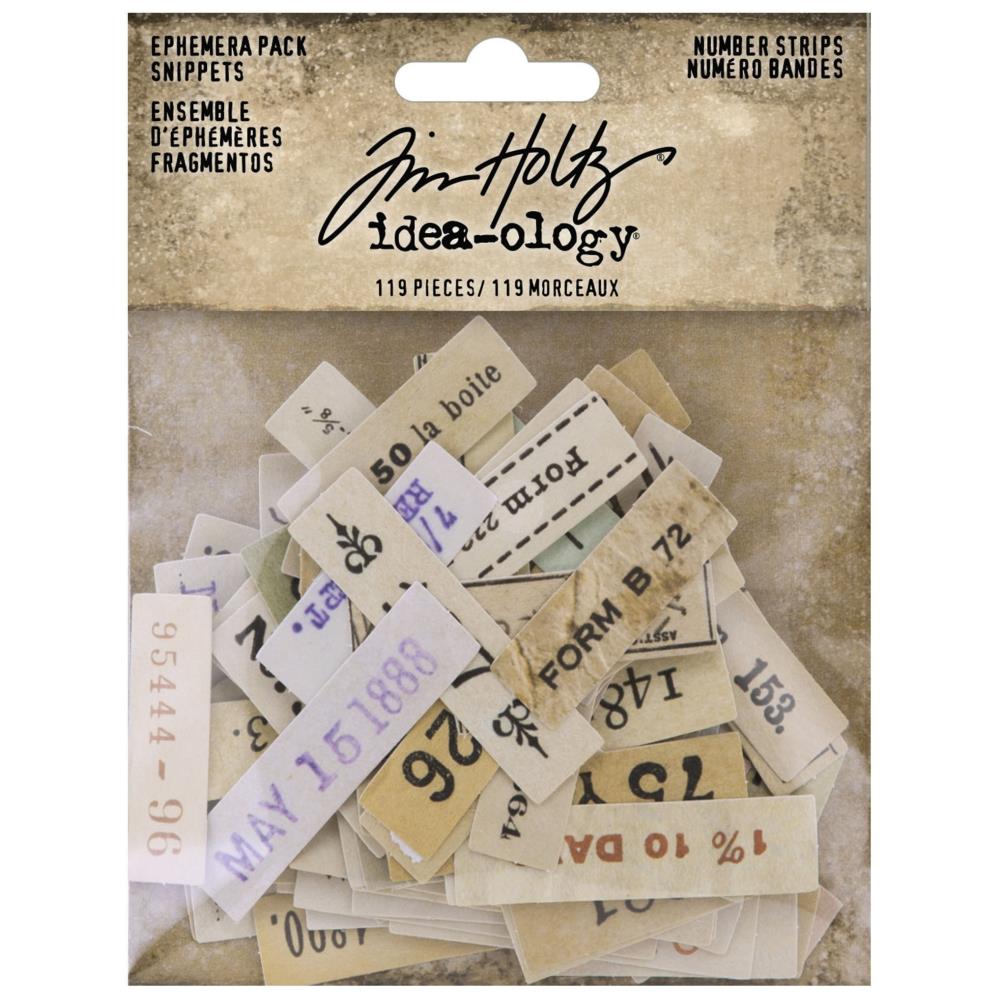 Idea-Ology Ephemera Snippets 119/Pkg Number Strips
