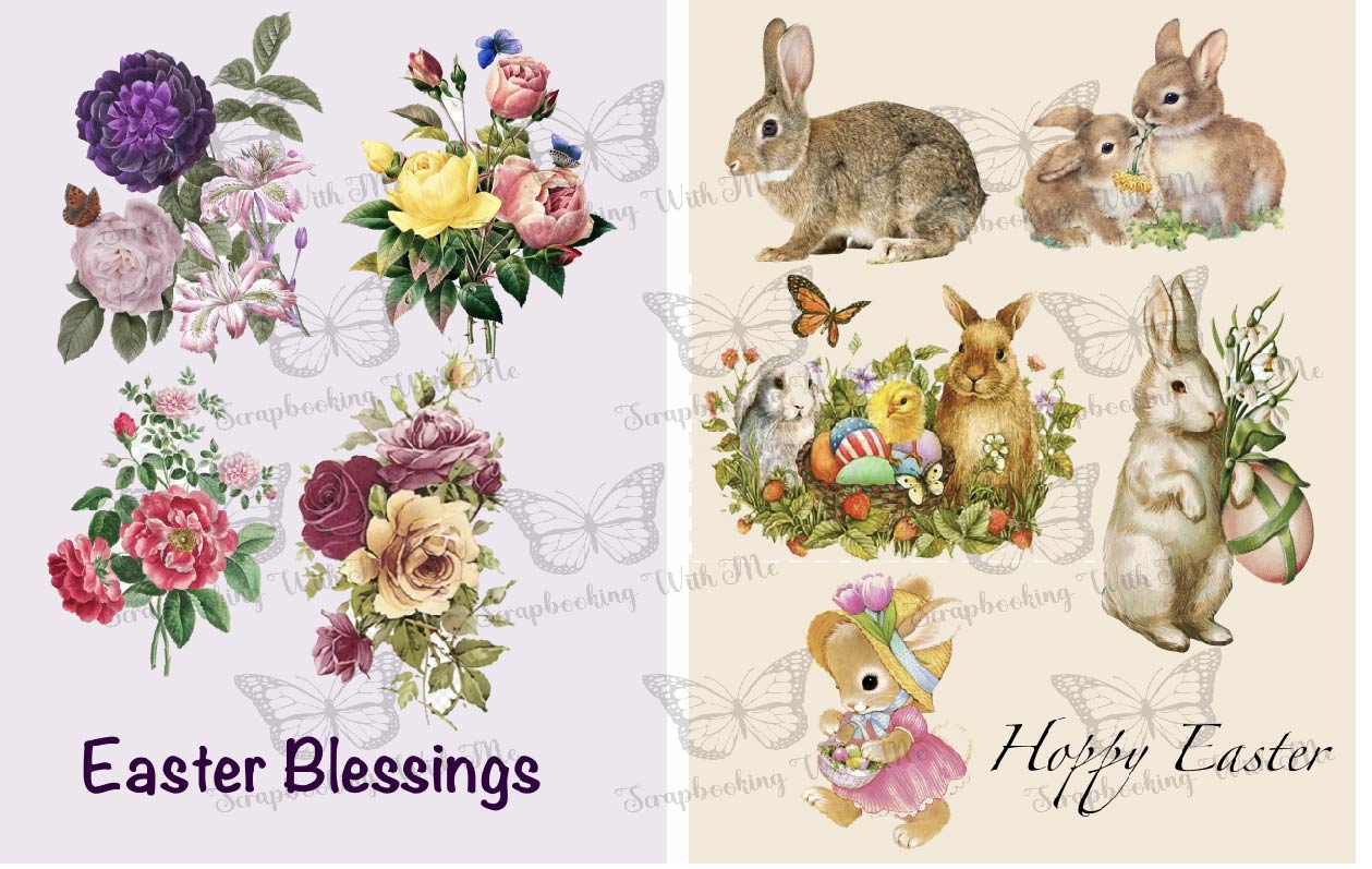 Easter Blessings Digitals fussy Cuts 2 sheets ***Order digitals separately not with physical items
