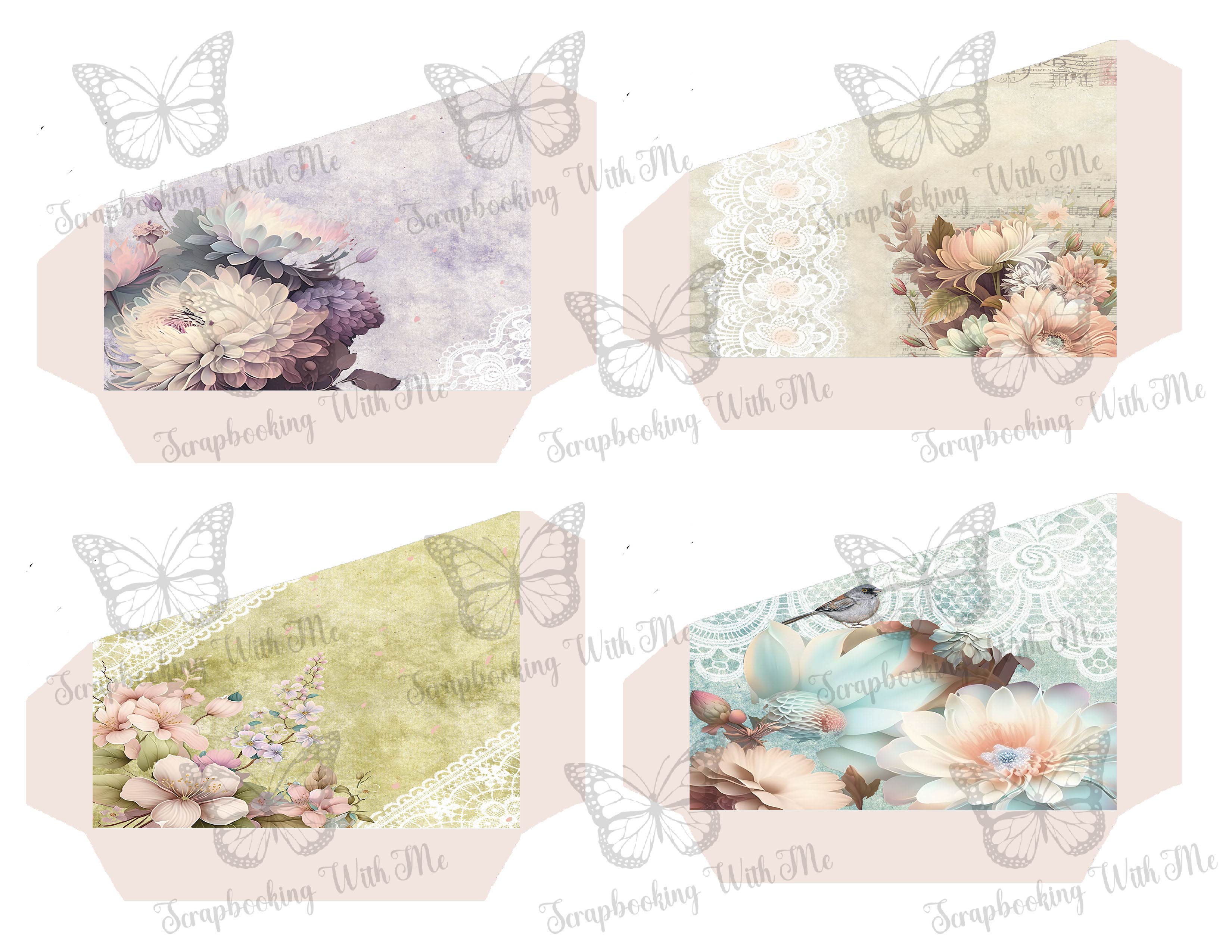 Lace Floral Add-on Ephemera 3 sheets **please order separate from physical items**