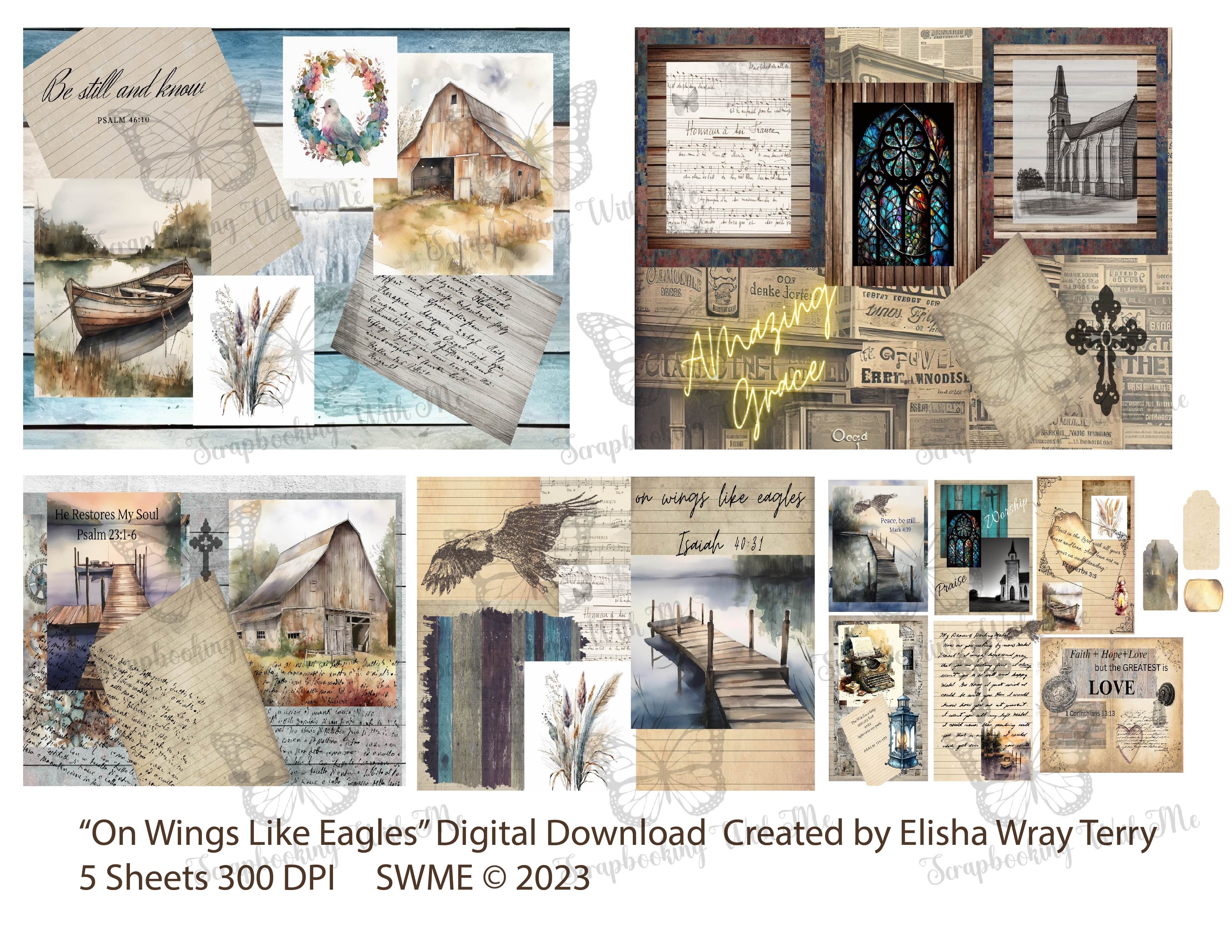 On Wings Like Eagles ~ created by Elisha our daughter Digital Download
