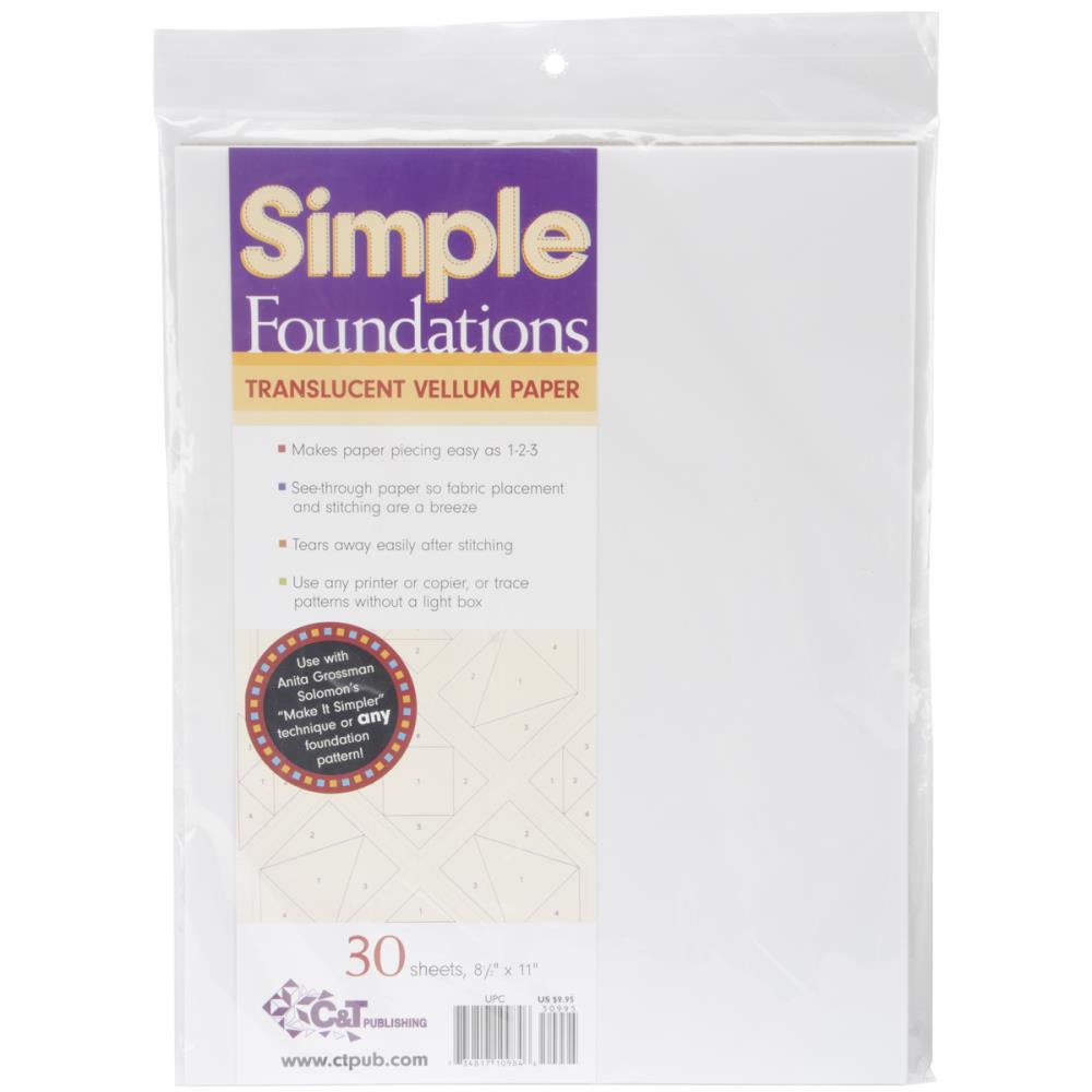 Simple Foundations Translucent Vellum Paper 8.5"X11"25/Pkg