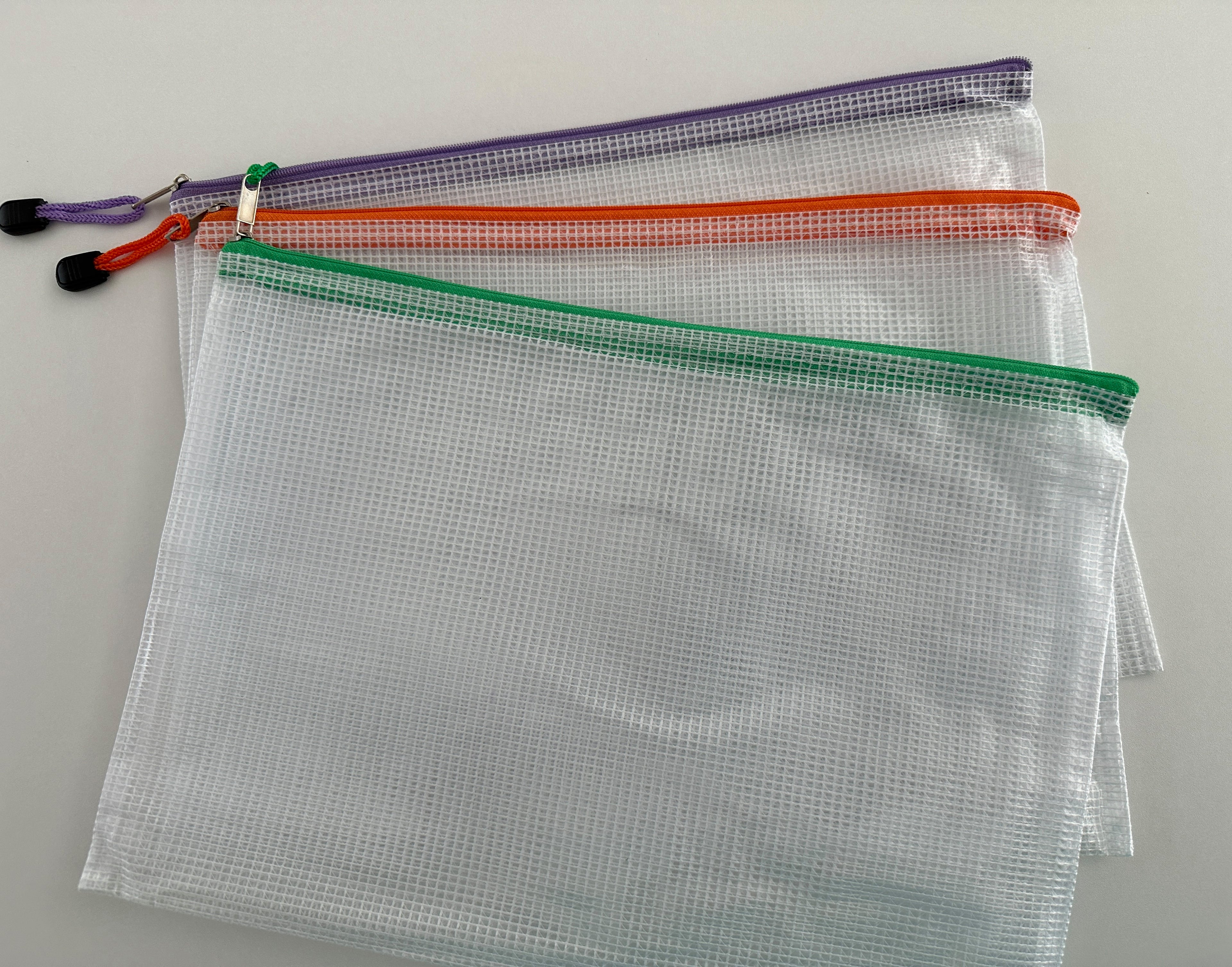 3 Waterproof zipper bags A4 size ~ Craft tools