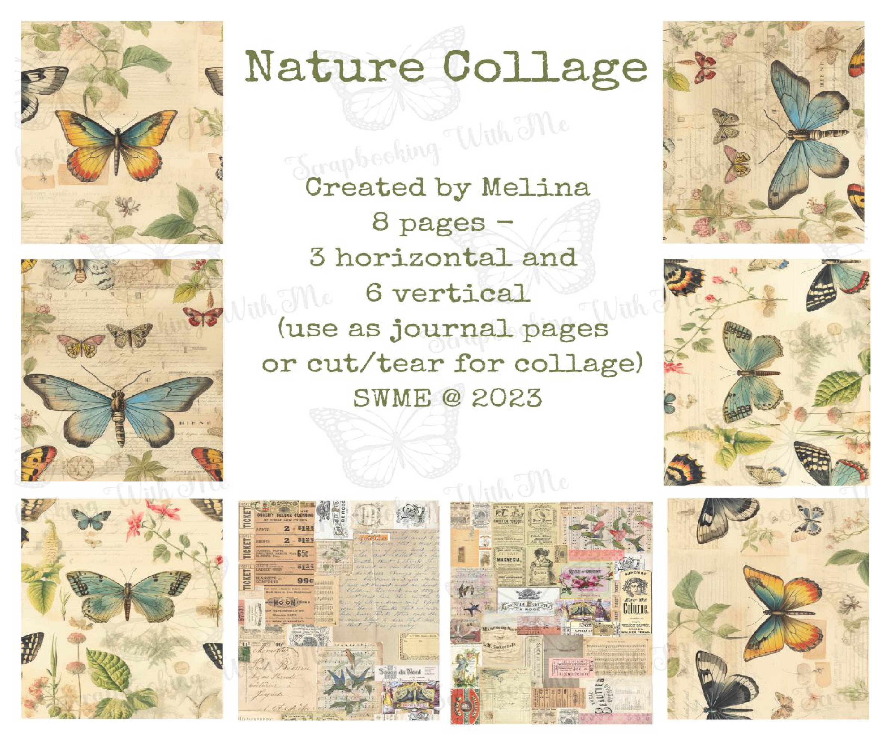 Nature Collage by M ~ Digitals Download 2 Files ~ 8 pages total