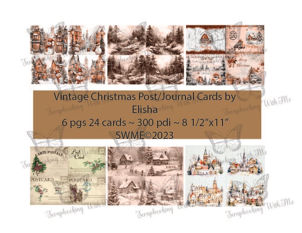 Vintage Christmas Post/Journal Cards by Elisha **order separately from physical items**