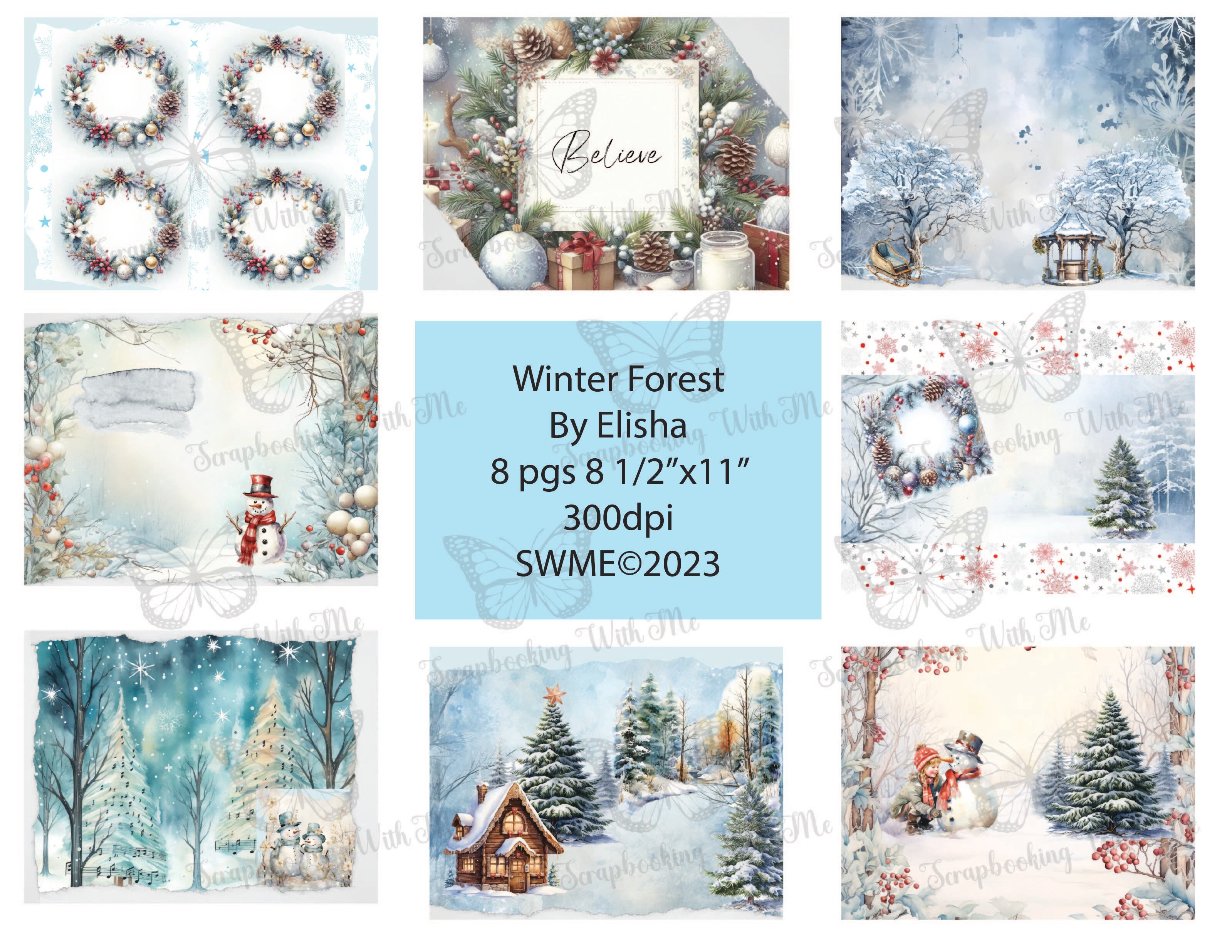 Winter Forest digital by Elisha 8 pgs