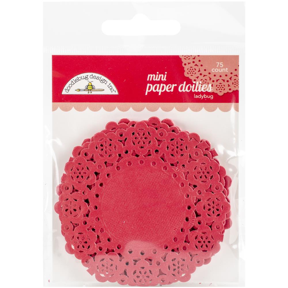 Doodlebug Mini Doilies 3" 75/Pkg LADYBUG