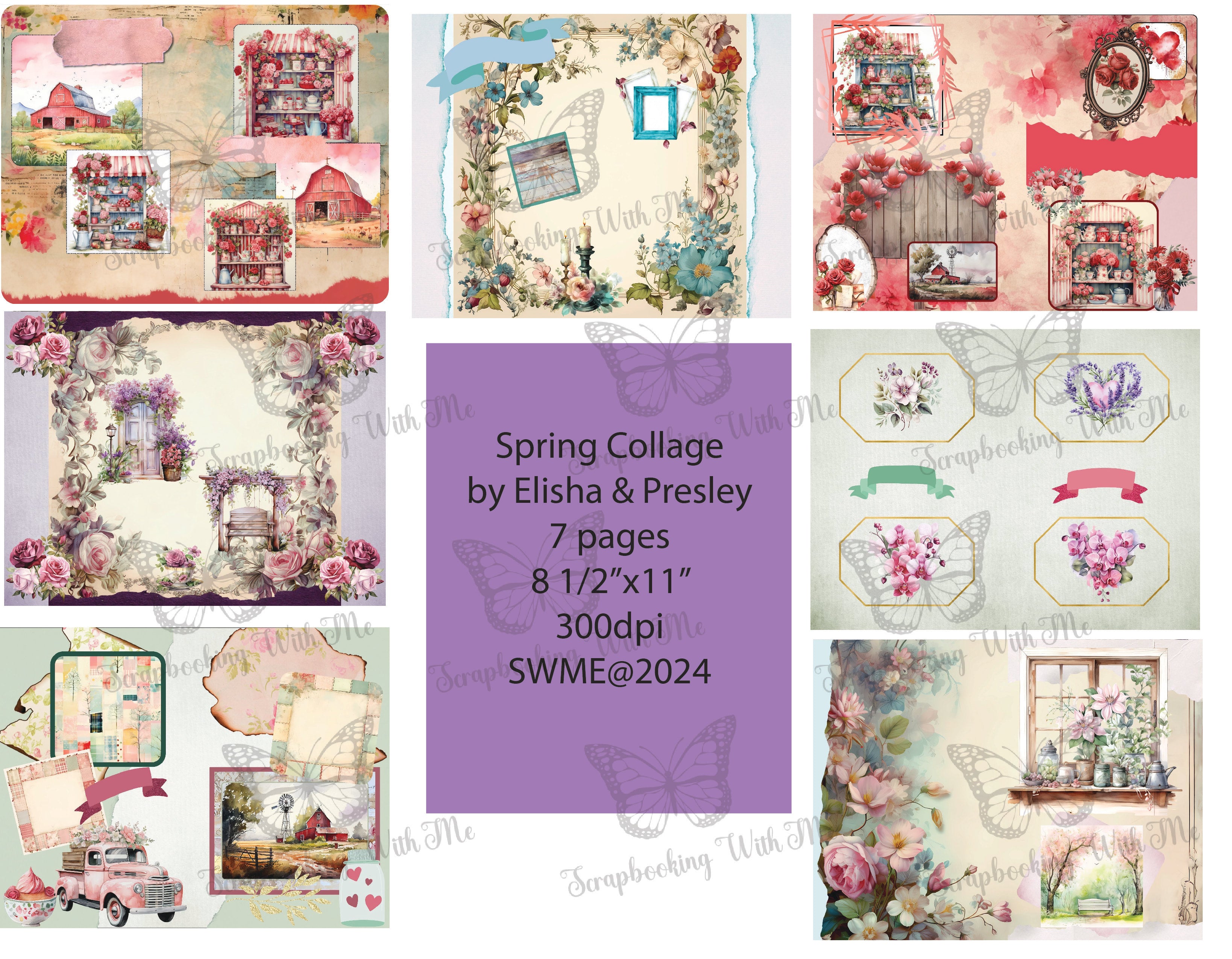 Spring Collage Digital by Elisha & Presley