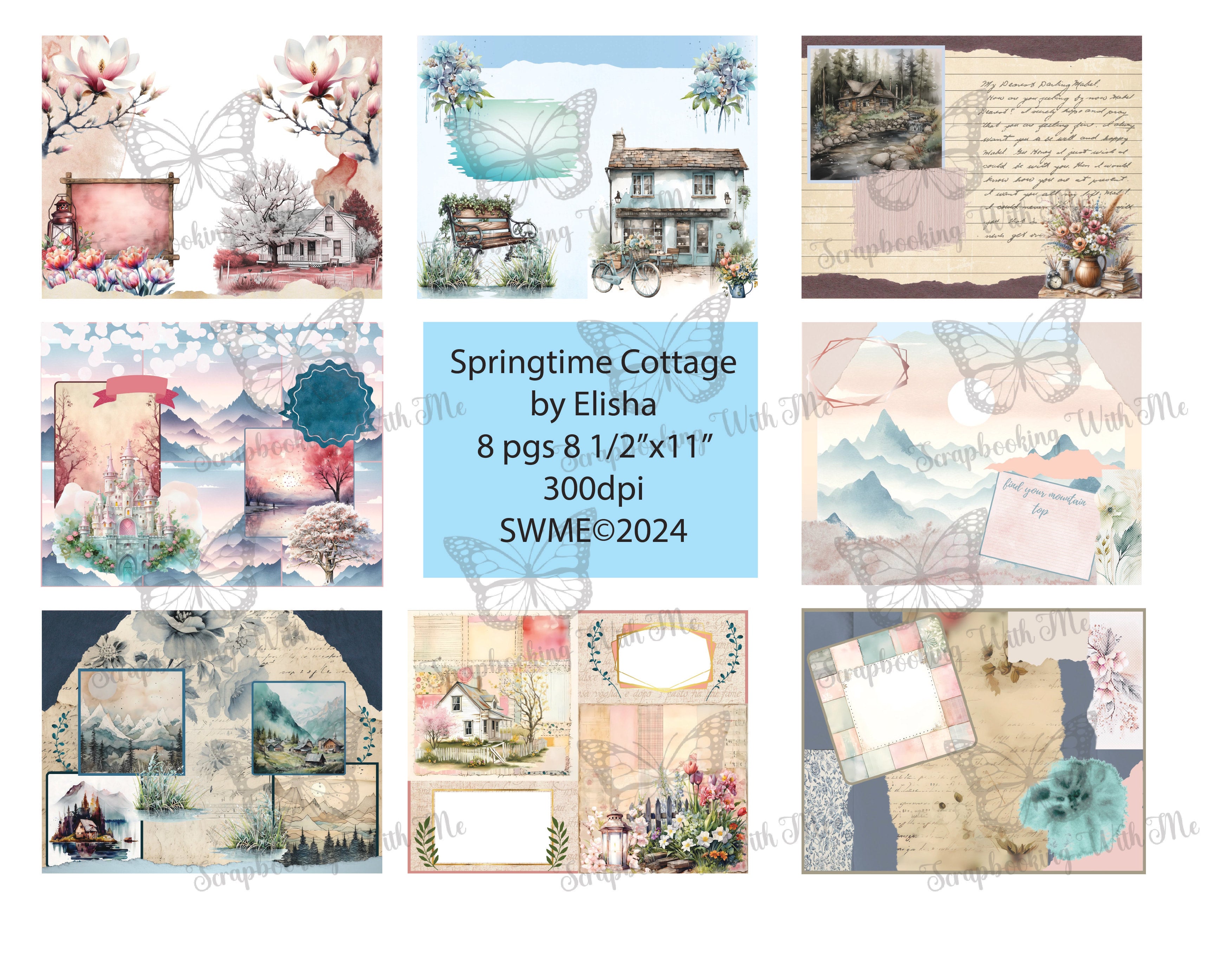 Springtime Cottage by Elisha 8 digital pgs