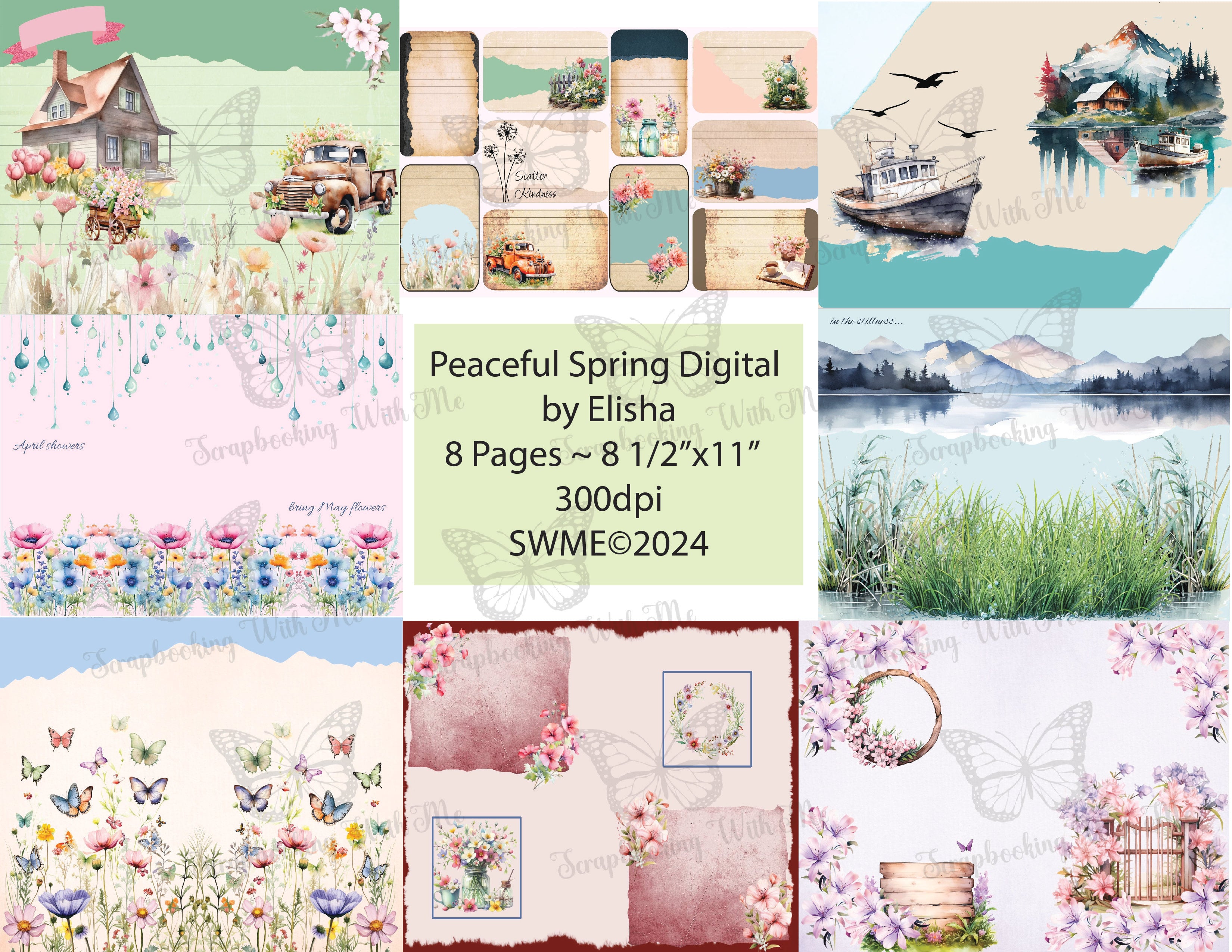 Peaceful Spring Digital by Elisha ~ 8 pages
