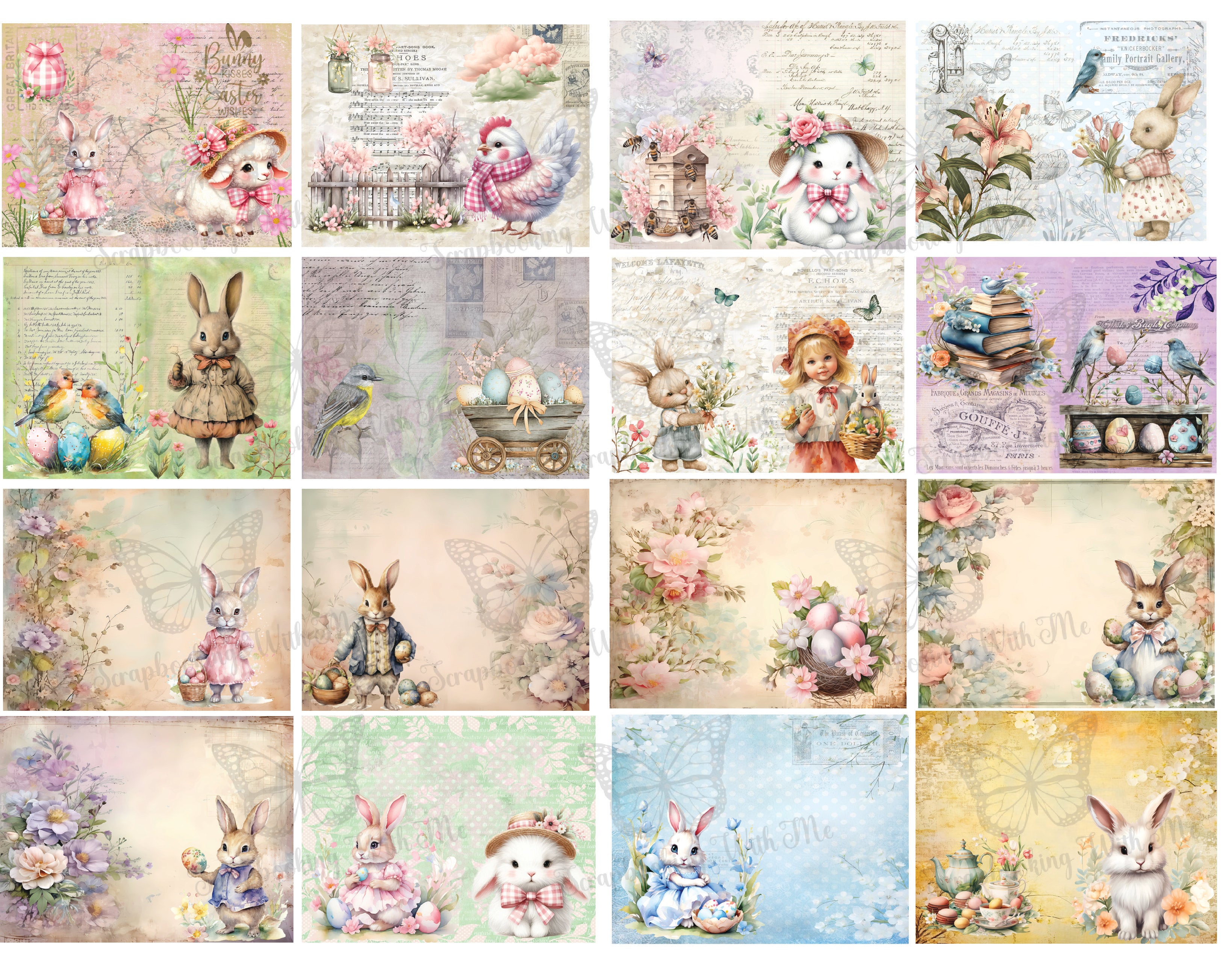 Easter Bunny Digital by E ~ 16 pages