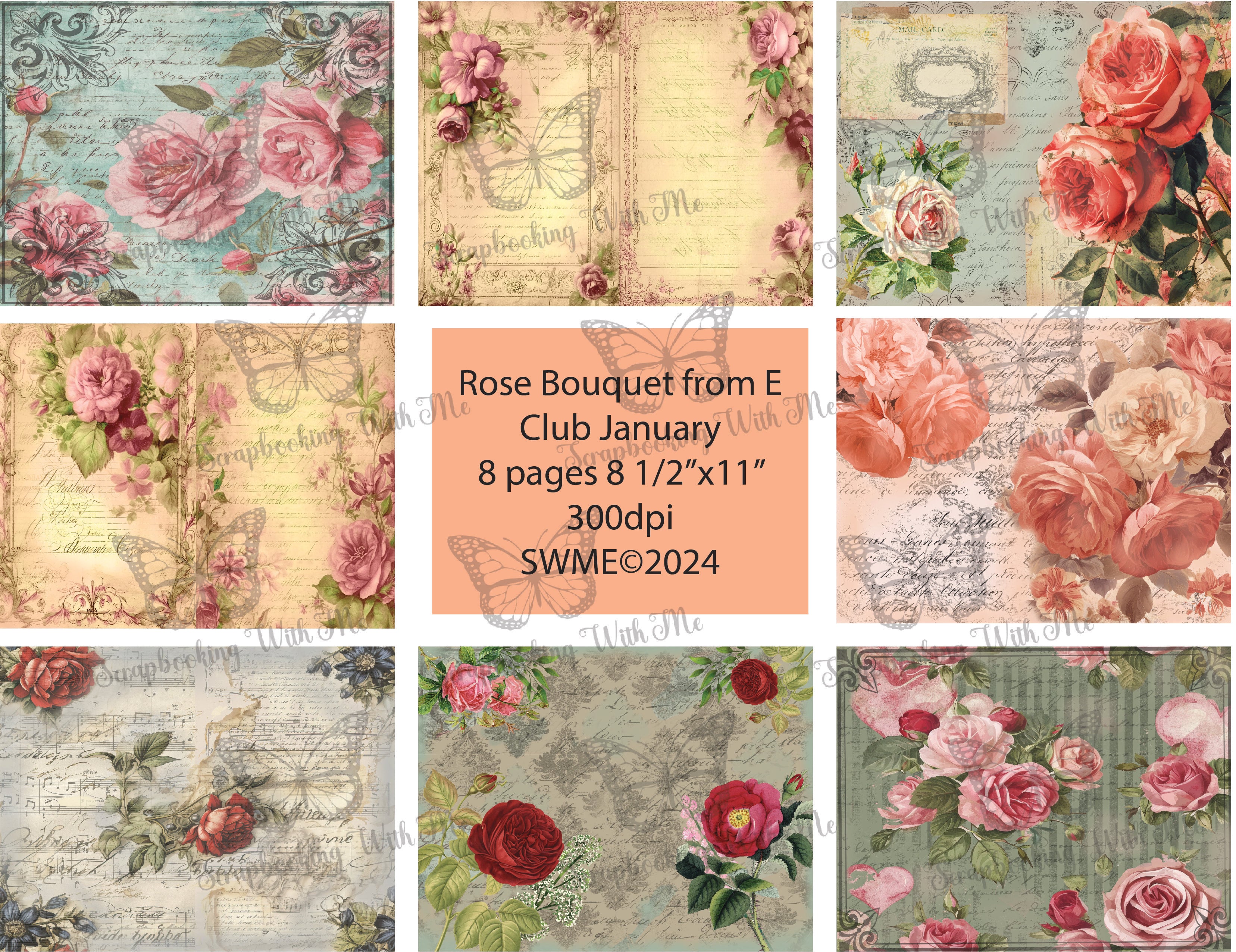 Rose Bouquet January Eclub digital