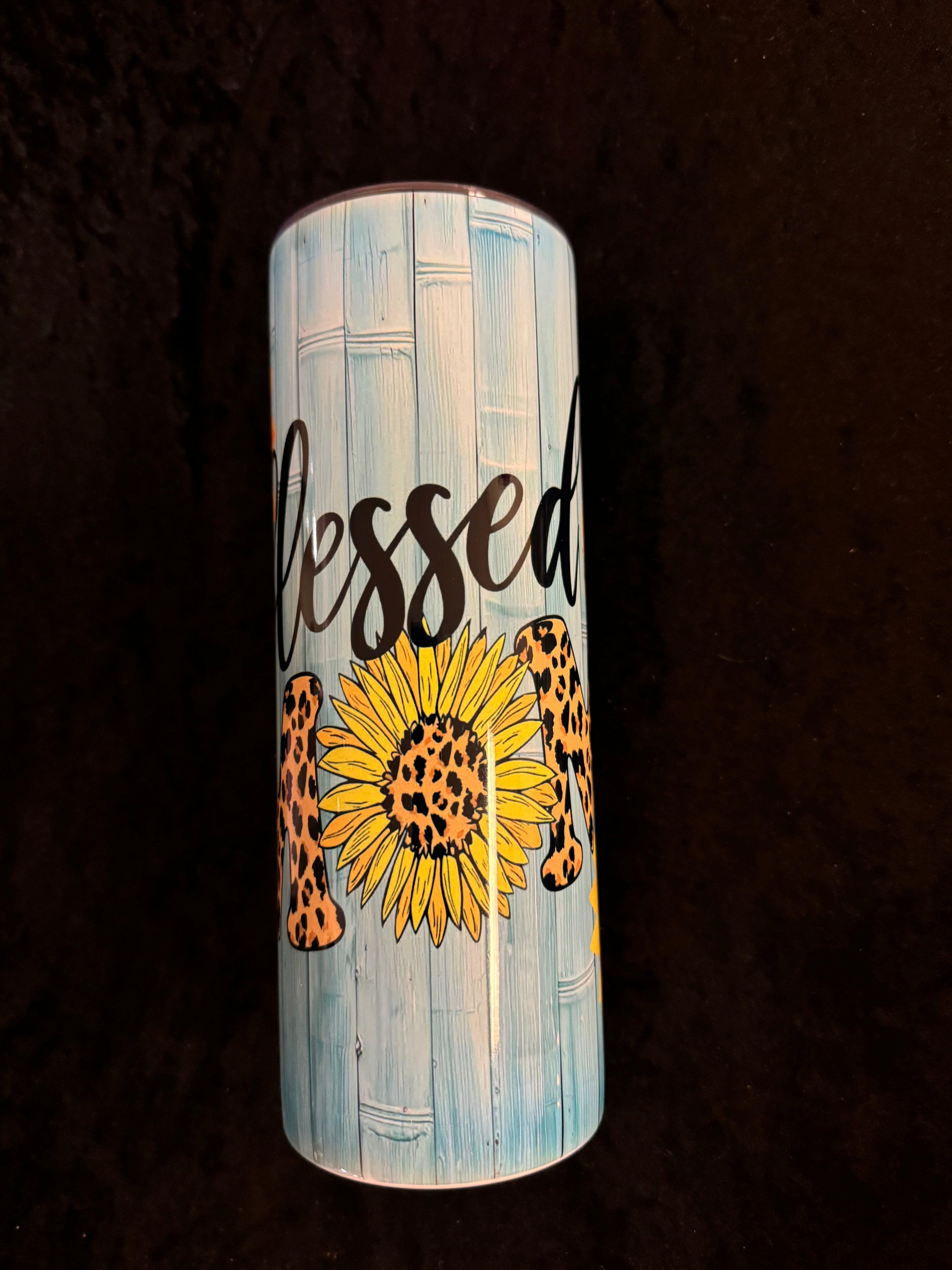 Custom Made Stainless-Steel Tumbler "Blessed Mom"  20oz