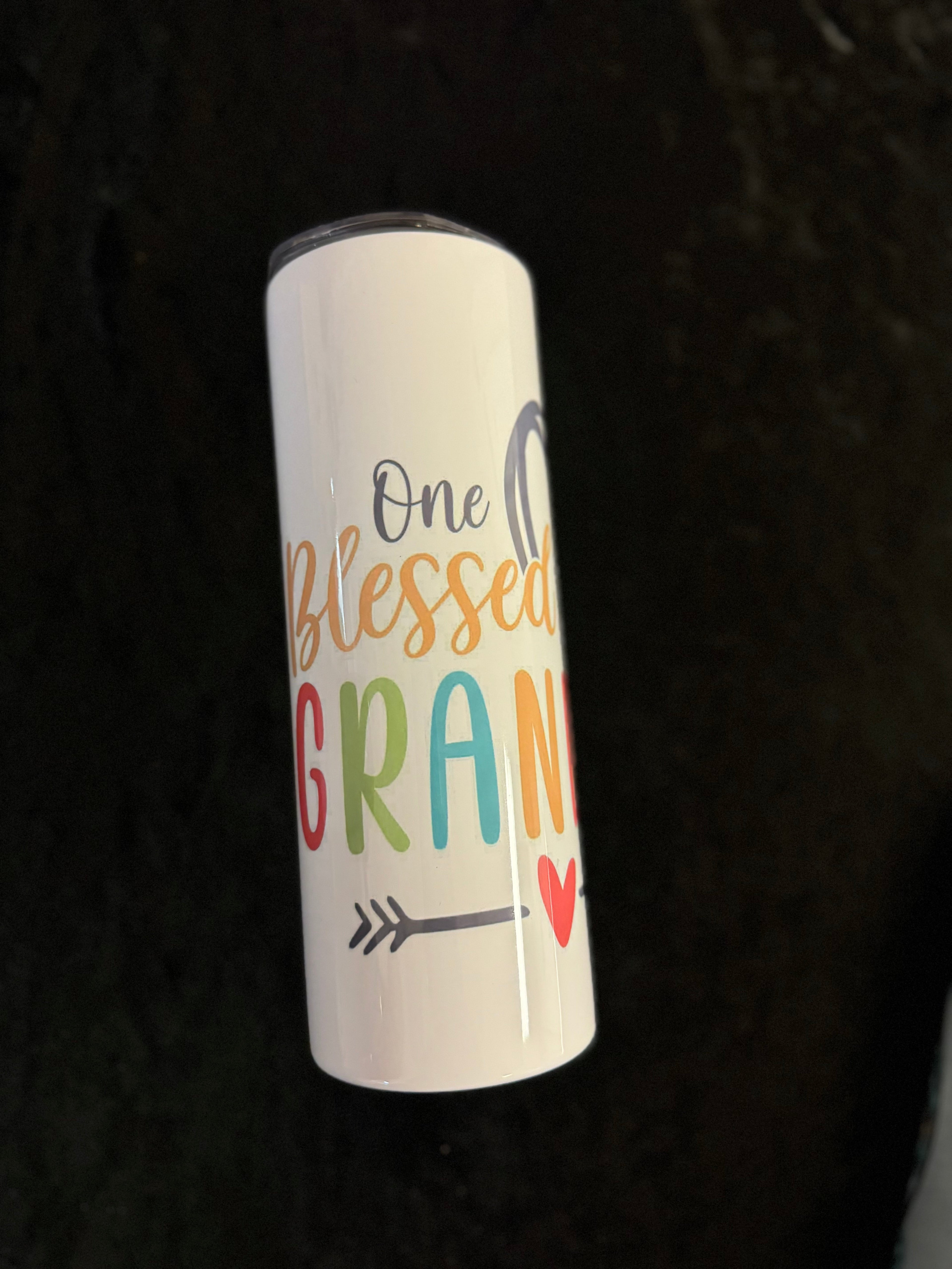 Custom Made Stainless-Steel Tumbler "Blessed Grandma"  20oz