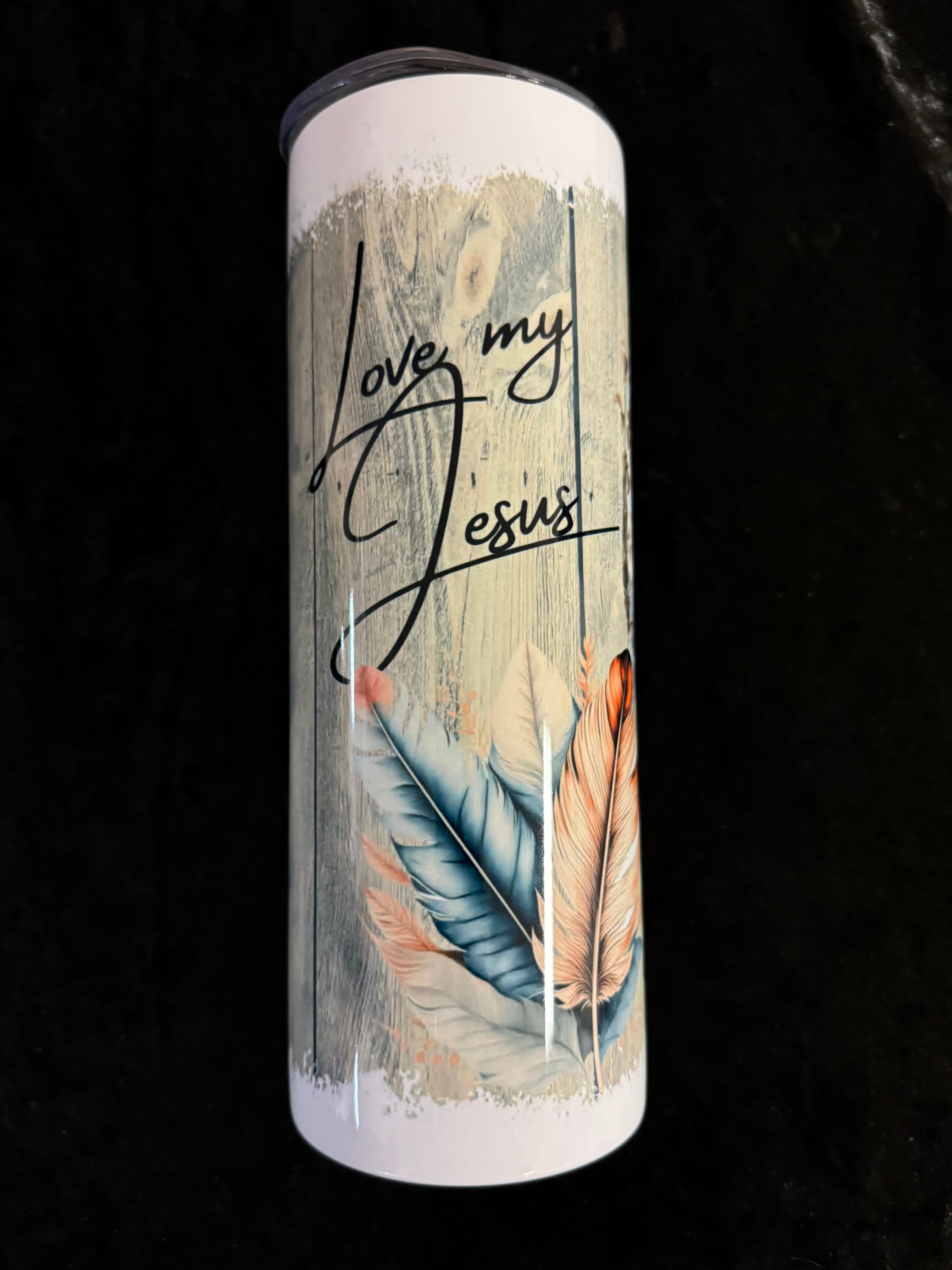 Custom Made Stainless-Steel Tumbler "Jesus and Cows"  20oz