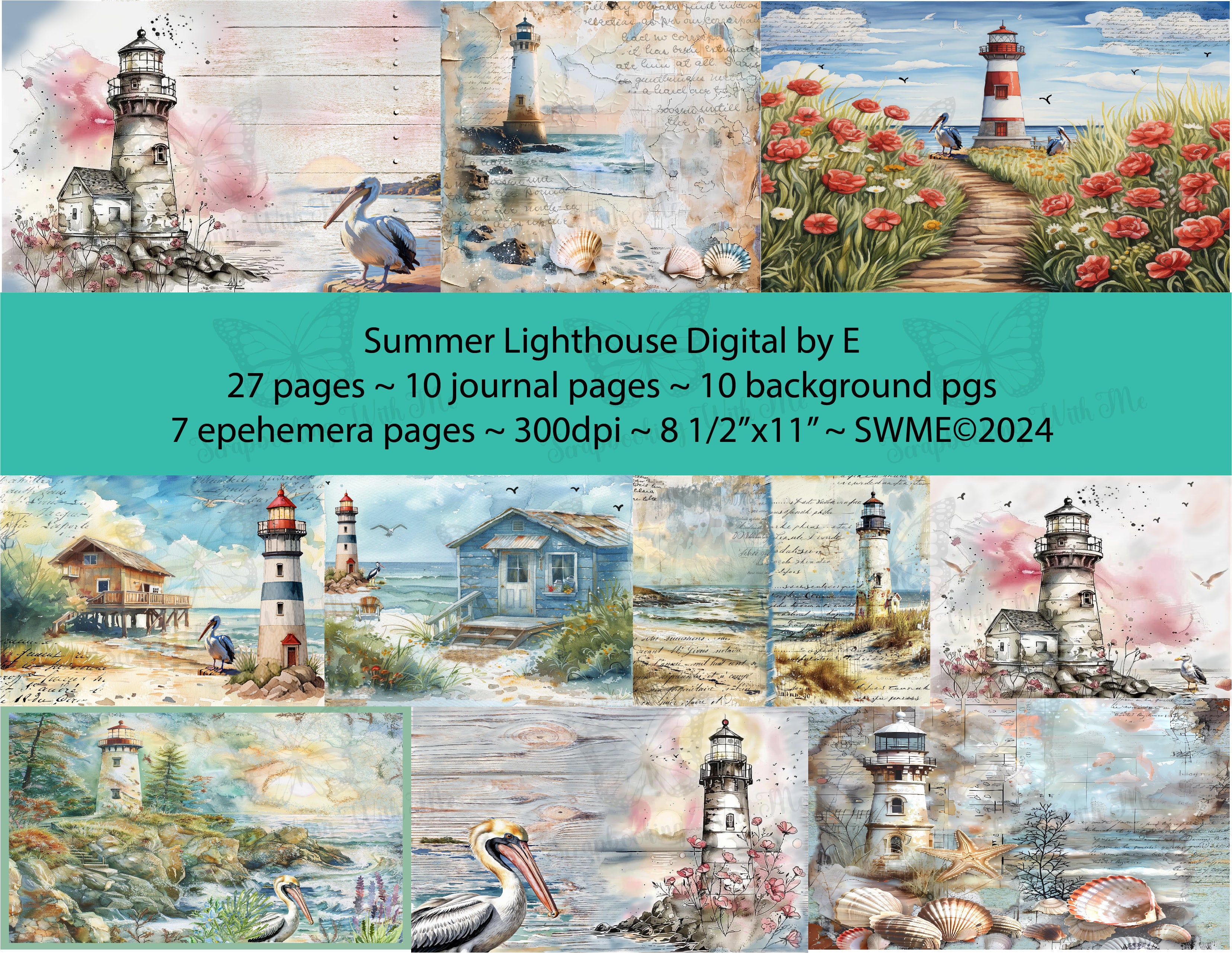 PRINT AND SHIP Summer Lighthouse Journal Kit BY E