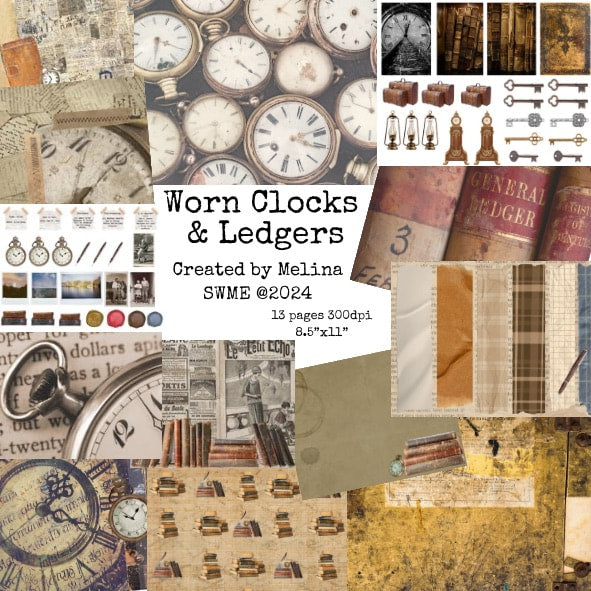 Worn Clocks and Ledger Digitals by M 13pgs