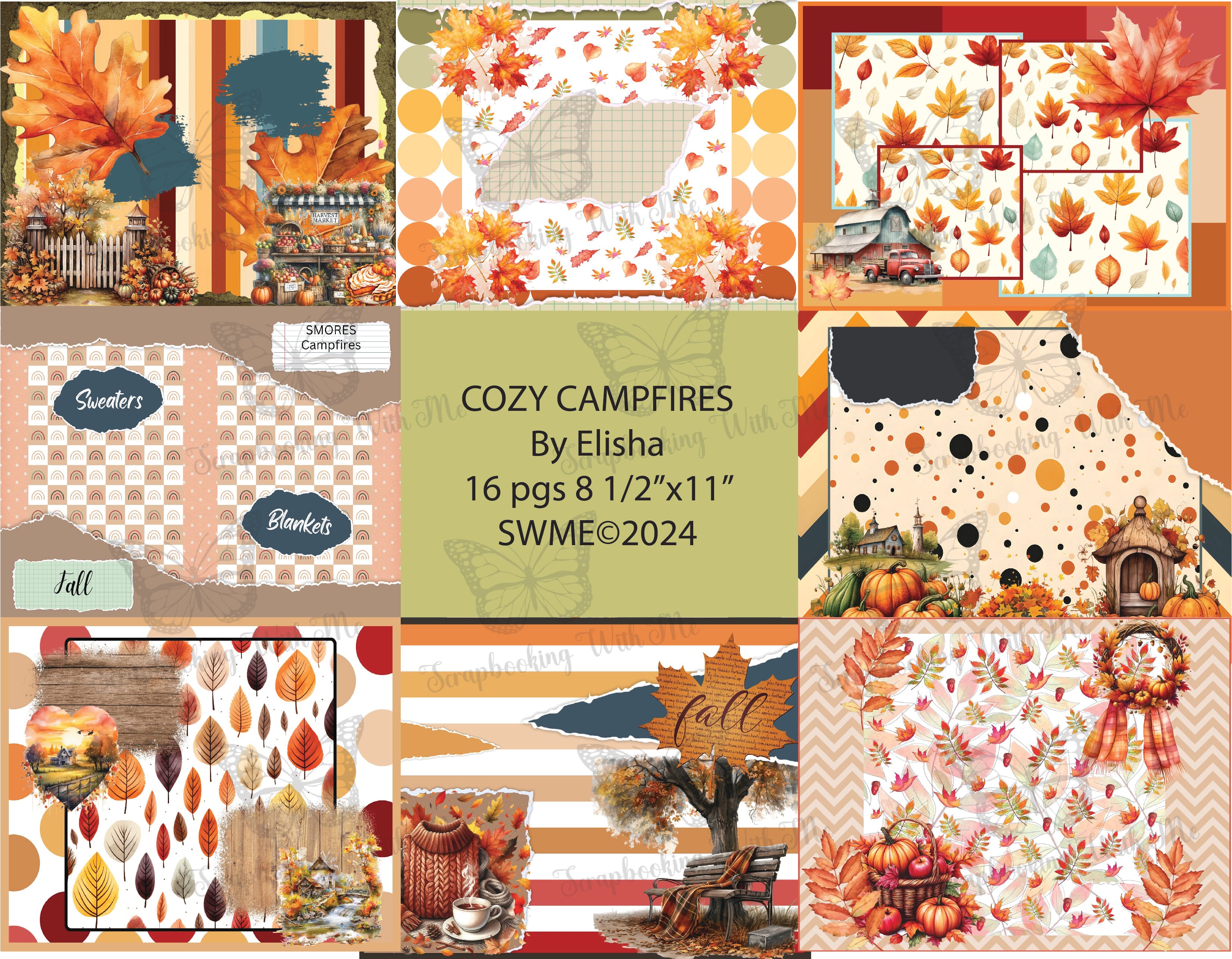 Cozy Campfires by Elisha 16 digital pages
