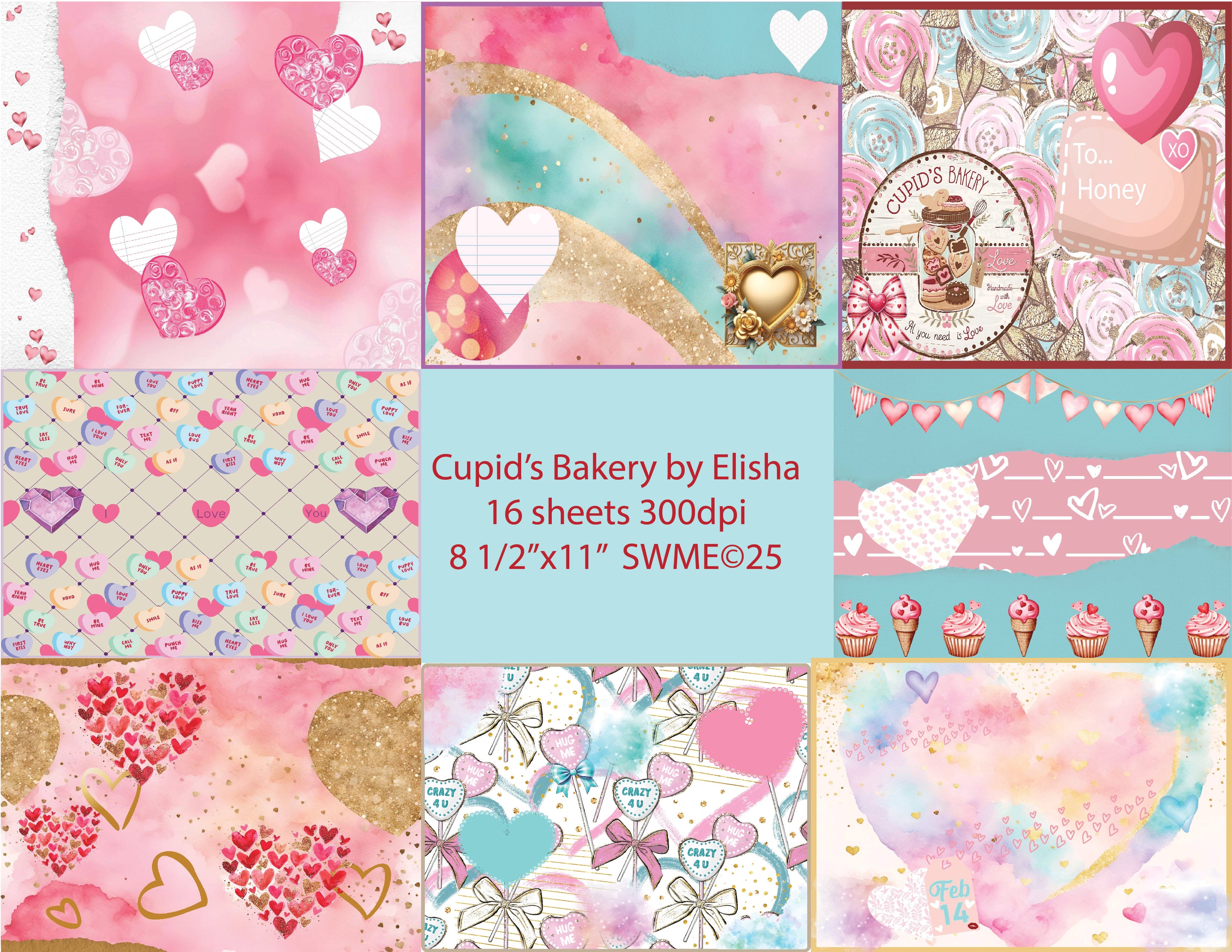Cupid's Bakery by Elisha ~ 16 digital pages