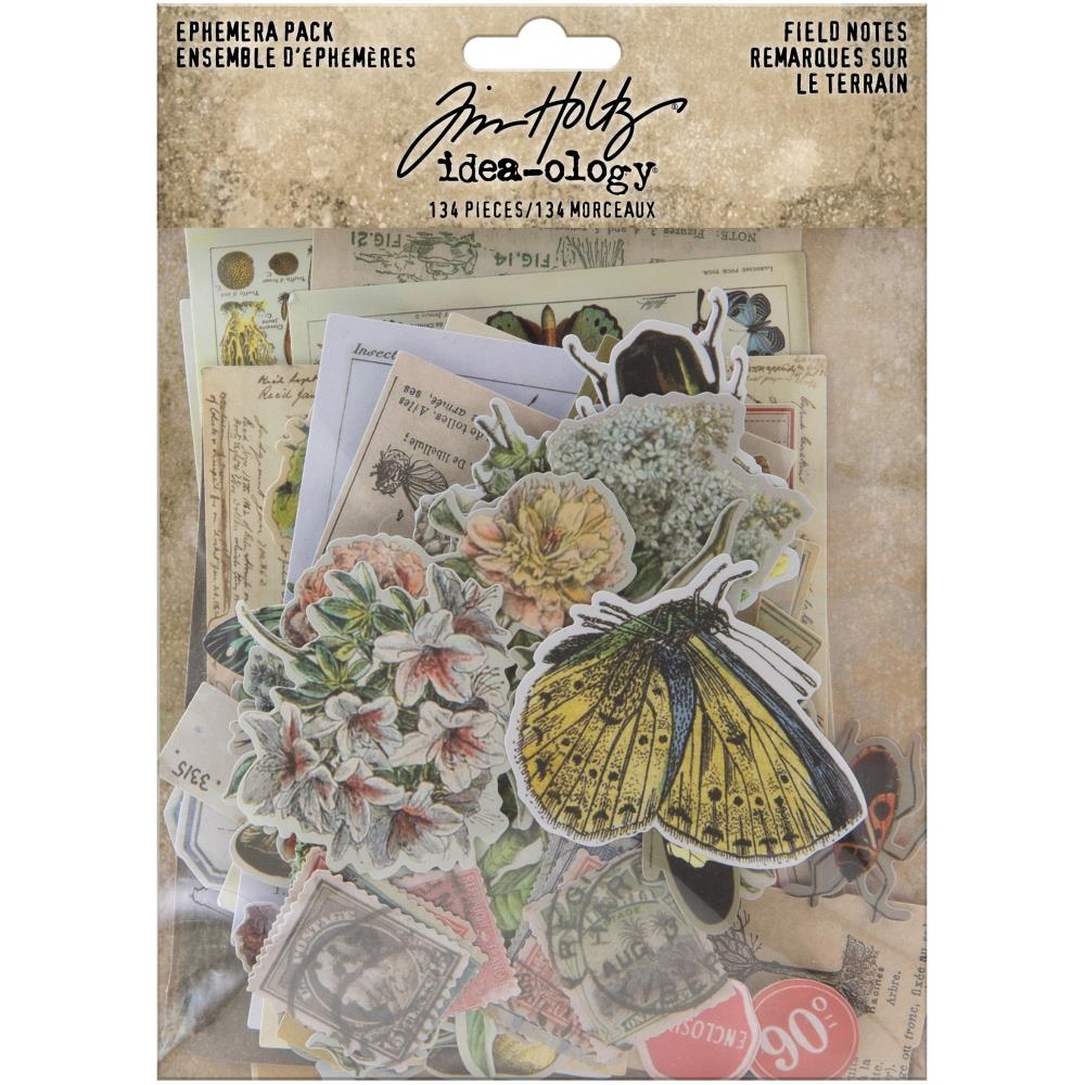 Tim Holtz Idea-Ology Ephemera Pack 134/Pkg Field Notes