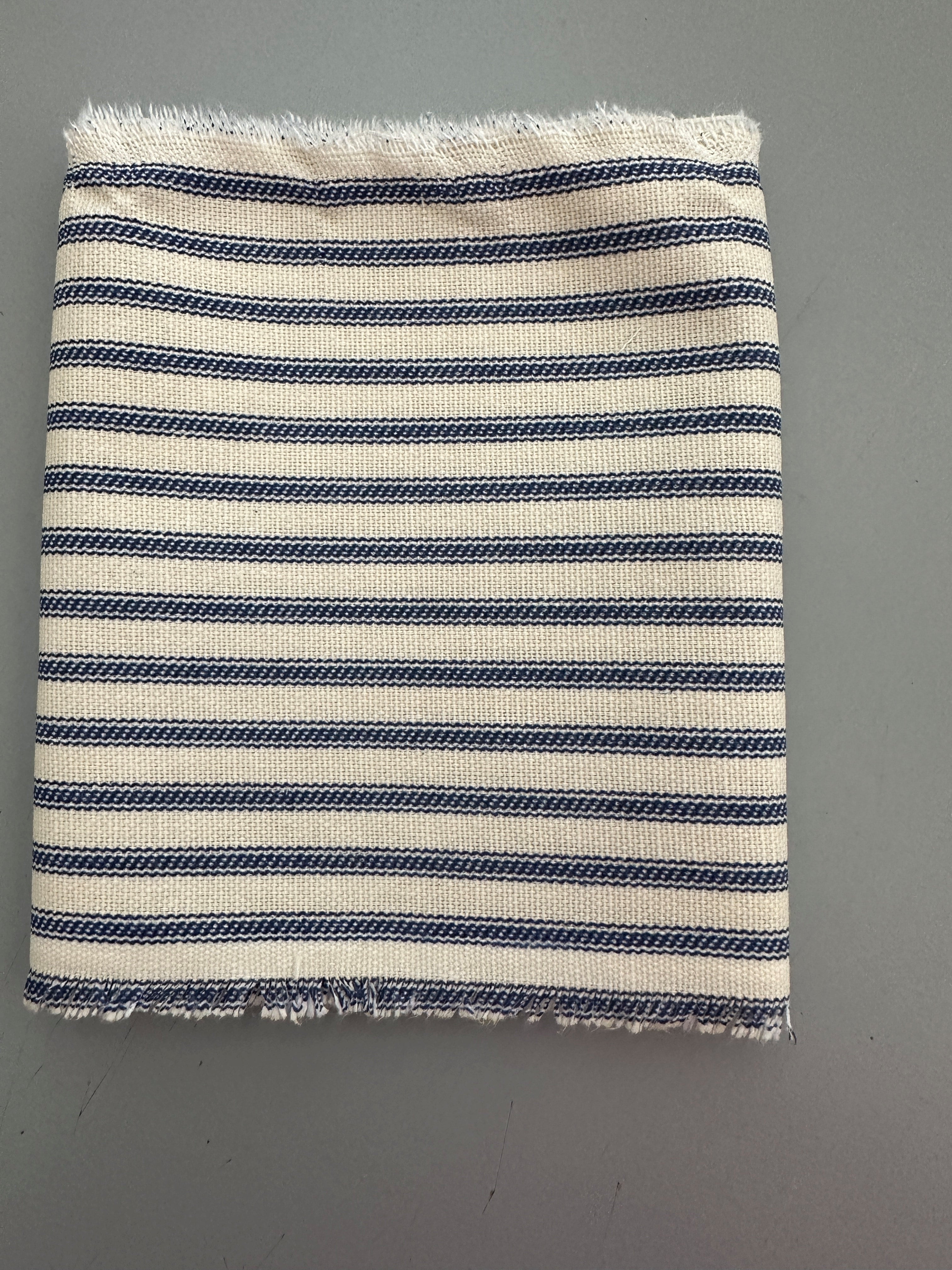 FABRIC Ticking in Blue 5”x36”