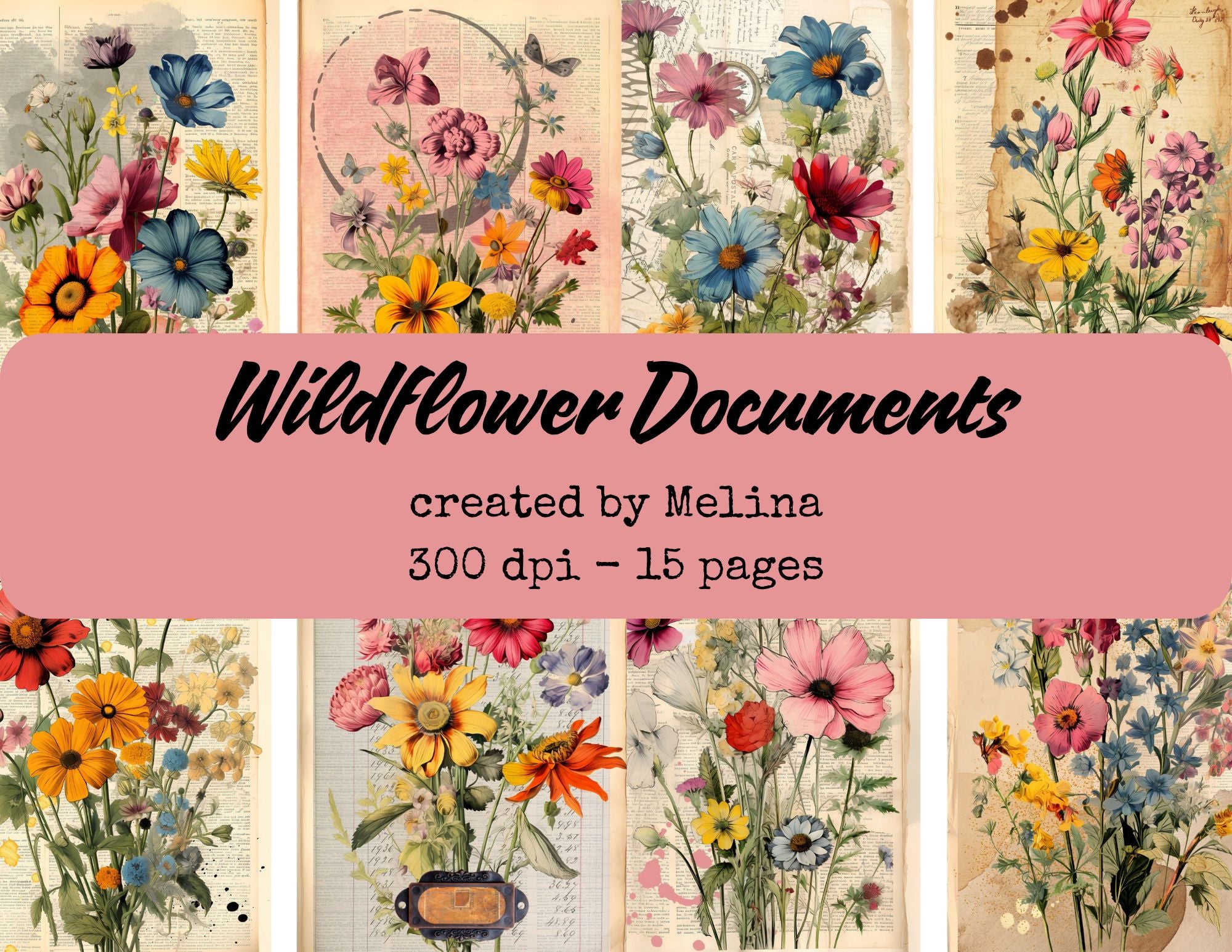 Wildflower Documents by M 15 pages digital download
