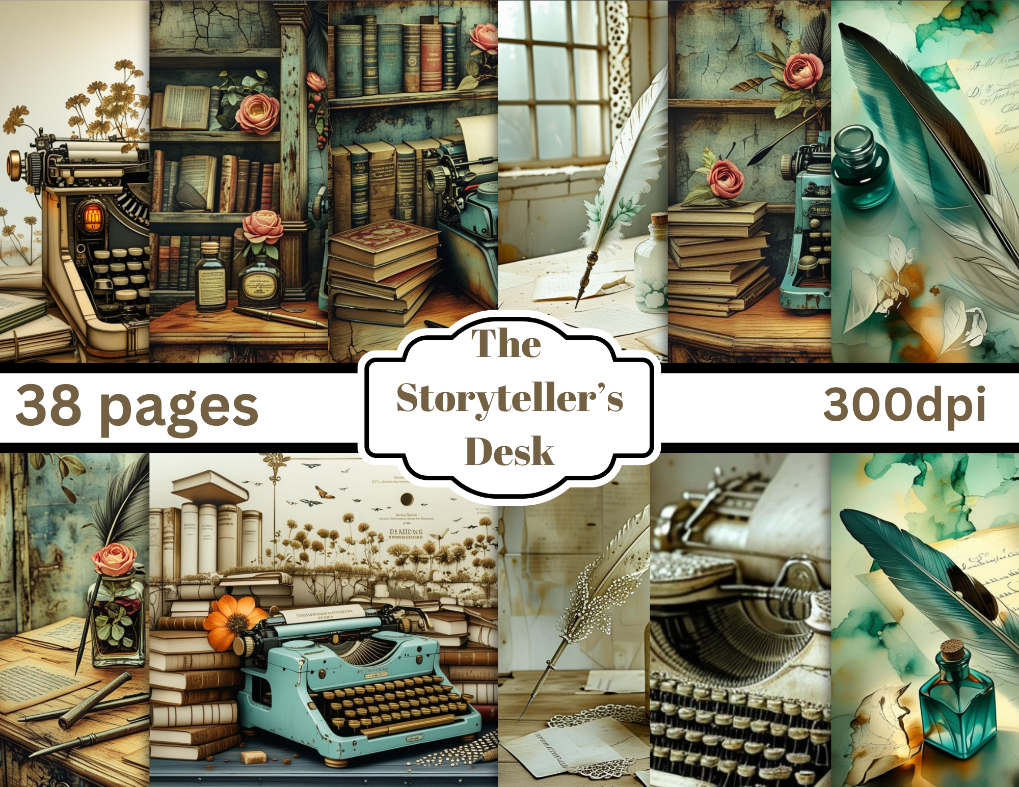 PRINT AND SHIP The Storyteller's Desk by E Digital Download 38 pages