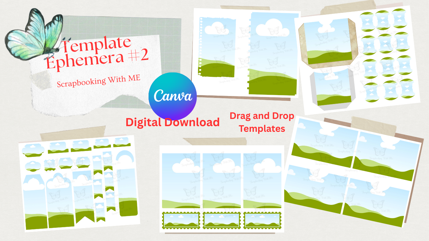Full five pages of templates Drag and Drop over 45 total