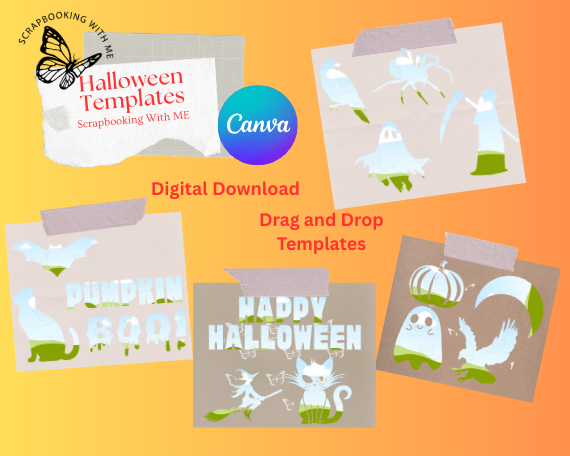 Halloween Canva Templates Dray and Drop