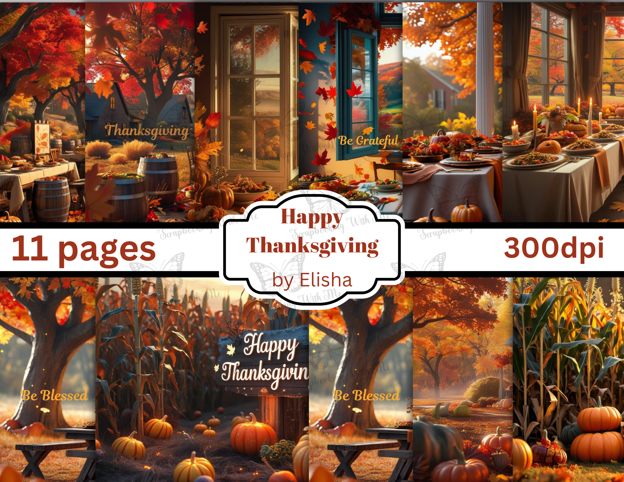 Happy Thanksgiving 11 pg digital download by Elisha