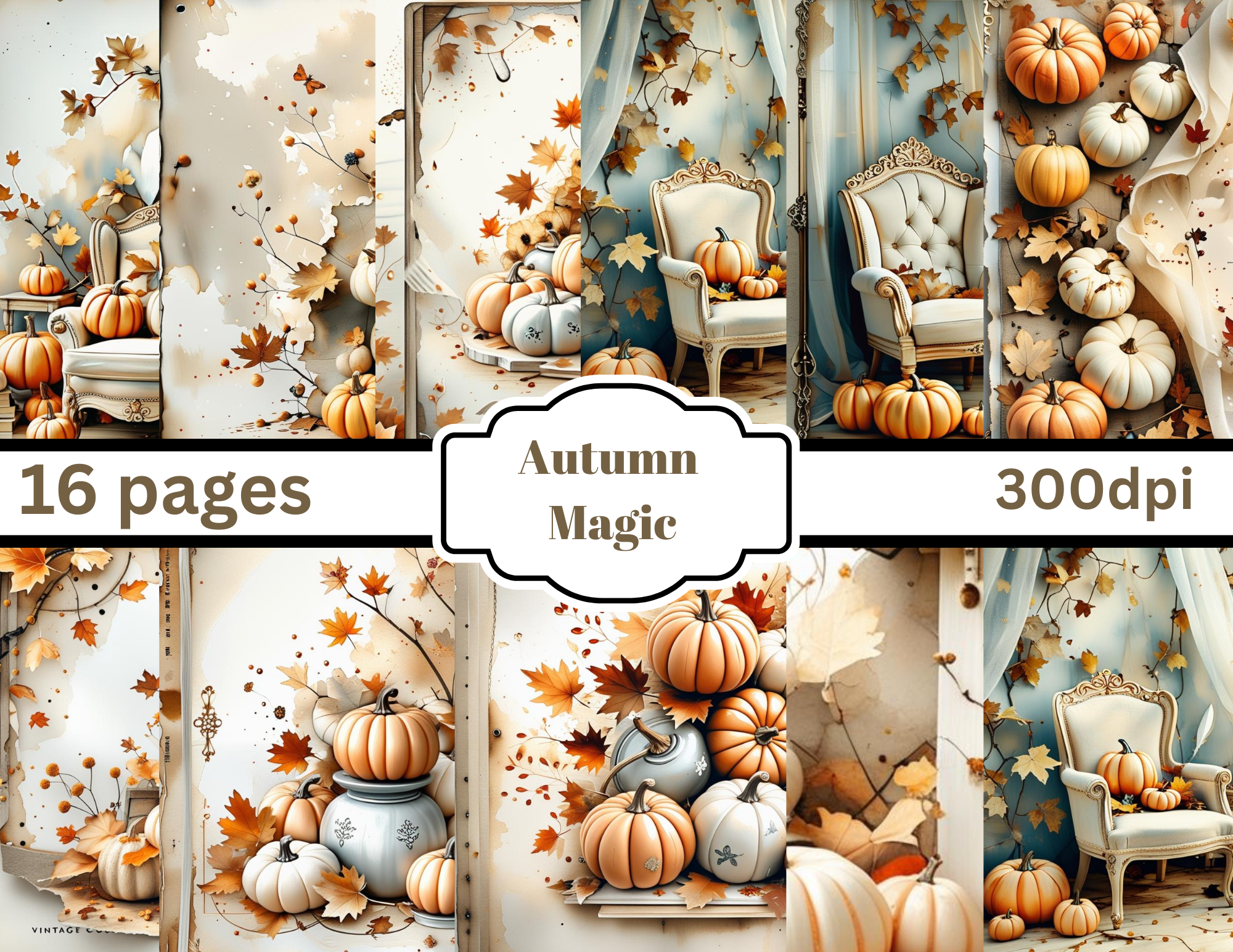 PRINT AND SHIP Autumn Magic Digital Download by E 16 pages including Ephemera