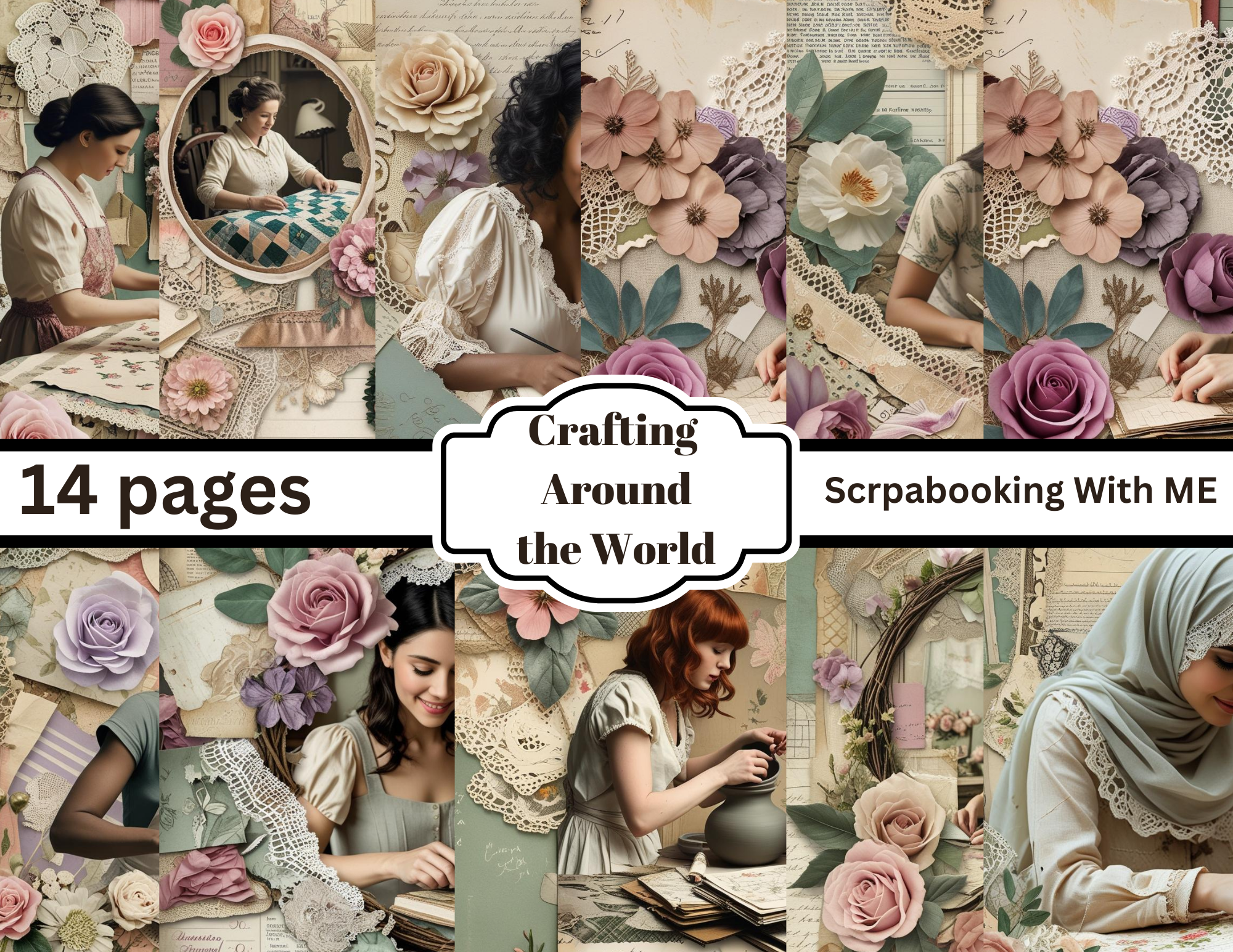 PRINT AND SHIP Crafting Around the World 25 pages by E
