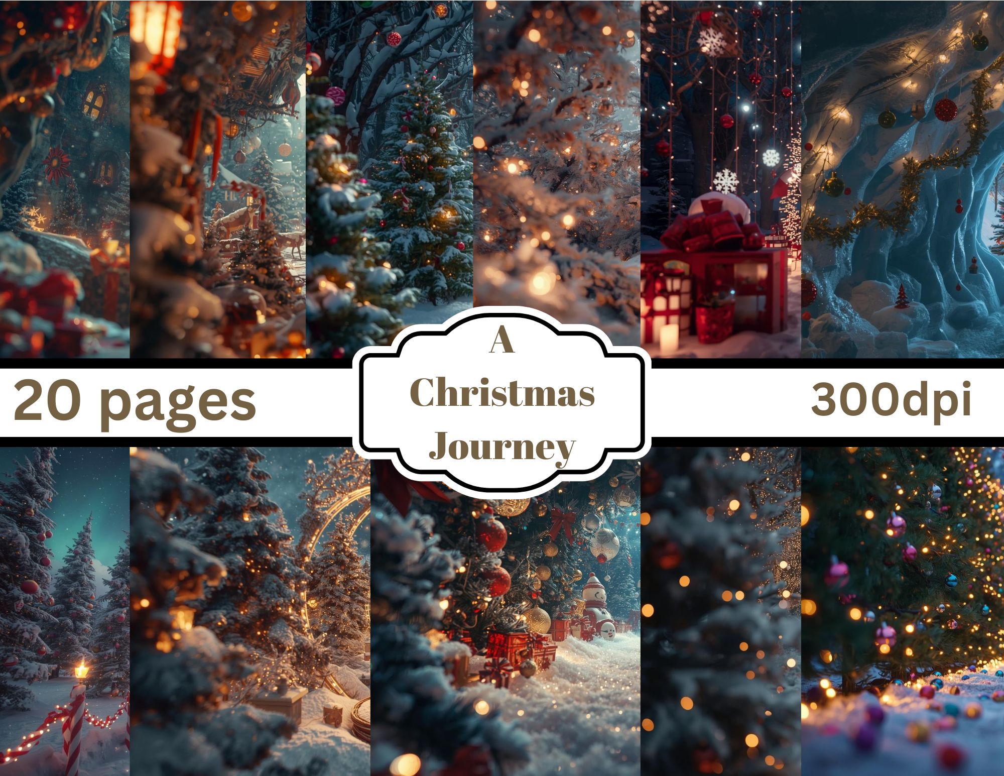 Print and Ship A Christmas Journey with backgrounds By Elisha 34 pages