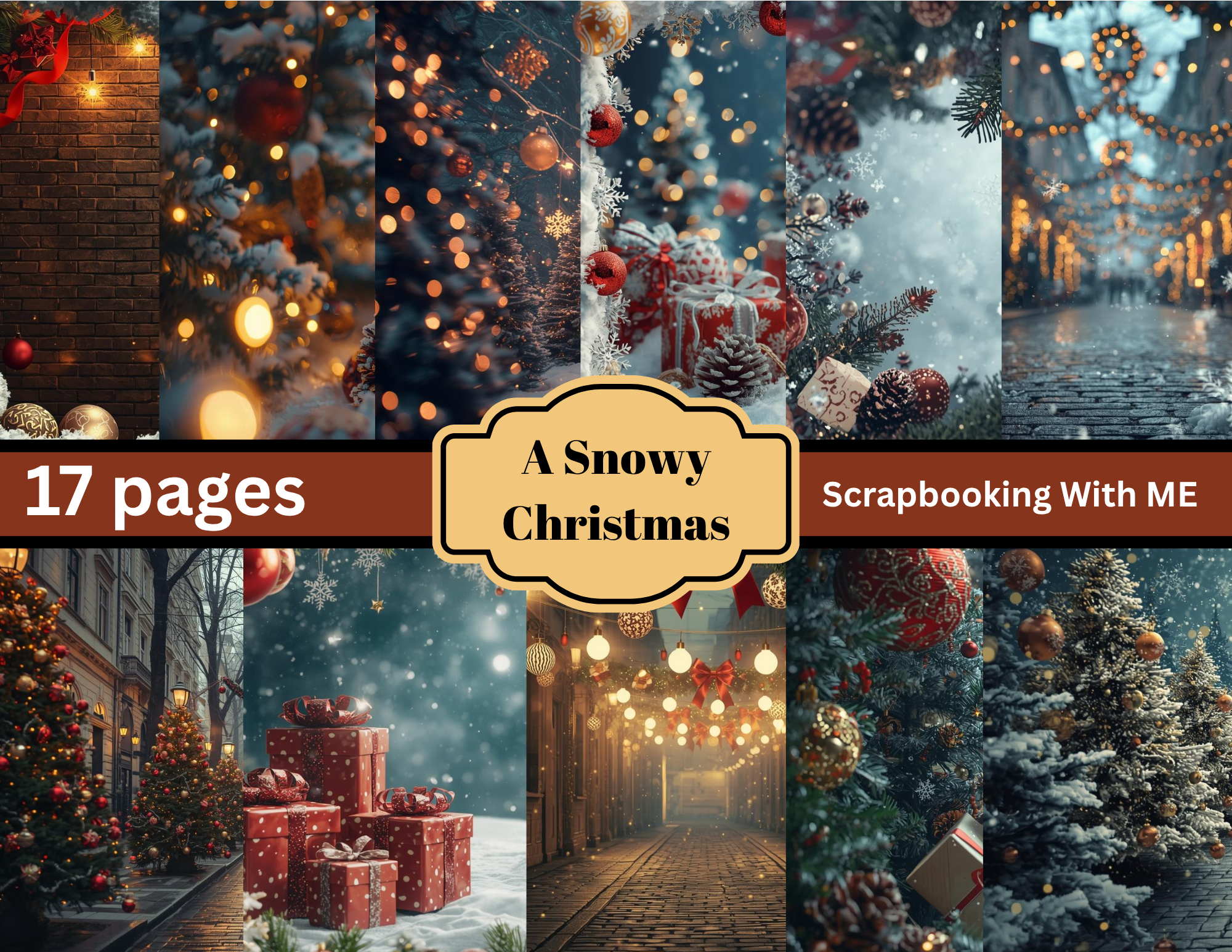A Snowy Christmas Digital Journal Pages by Elisha 17 pages