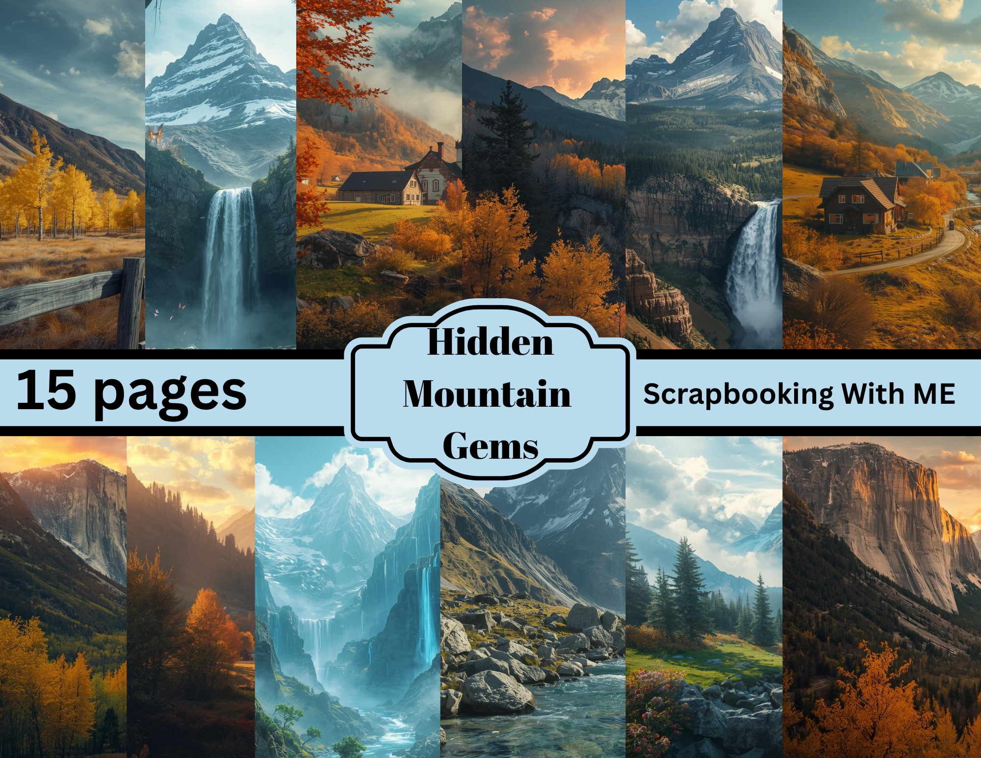 PRINT AND SHIP Hidden Mountain Gems by Elisha, 29 pages